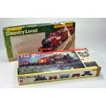 Hornby OO Gauge comprising duo of Train Sets, the Marshaller and Country Local. Generally G to VG.
