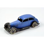 Dinky Pre-War No. 30B Rolls Royce with blue body, black chassis, black smooth hubs and original