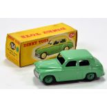Dinky No. 154 Hillman Minx Saloon with pale green body, green ridged hubs. E in VG To E Box.