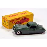 Dinky No. 157 Jaguar XK120 Coupe with green body, silver trim and chrome spun hubs. E to NM in VG To