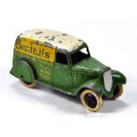 Dinky Pre-war No. 280G Promotional Delivery Van for Bentalls. Type 2 issue with green body, yellow