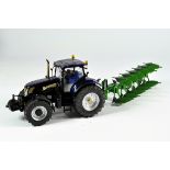 ROS 1/32 Farm Model Comprising New Holland T7.270 Golden Jubilee Tractor with Amazone Plough. E to