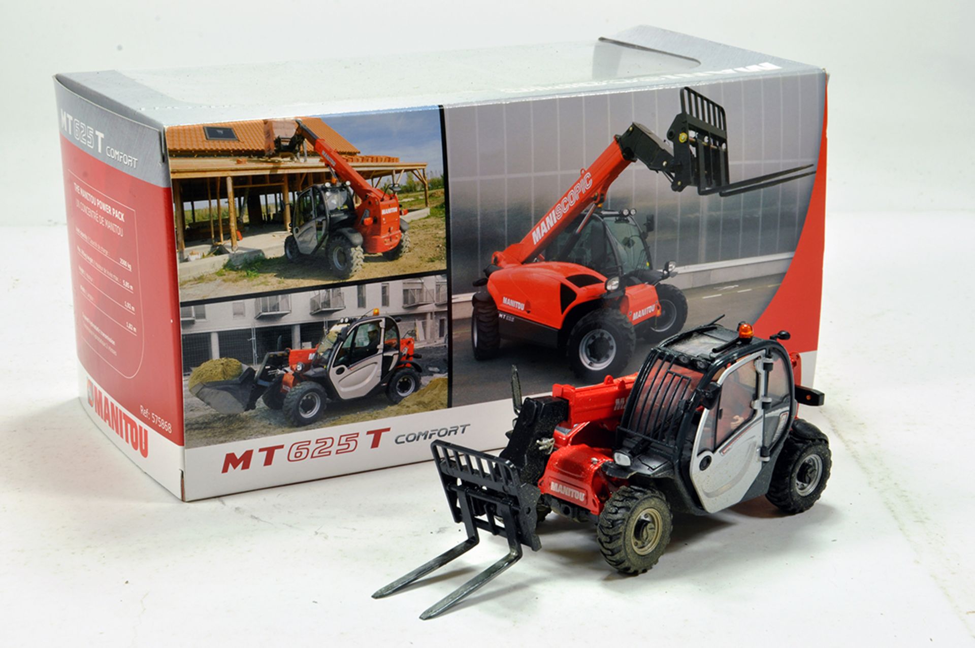 Universal Hobbies 1/32 Farm Issue comprising Manitou MT625 Telehandler. Model has been converted /
