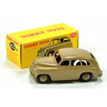 Dinky No. 40E/153 Standard Vanguard with tan body and ridged hubs. E in Repro box.