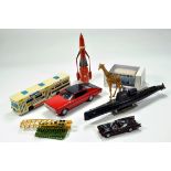 Assorted group including Batmobile, Thunderbird 3 and others. Various makers. G to VG.