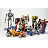 Group of Transformer Toys and Power Rangers. F to G.