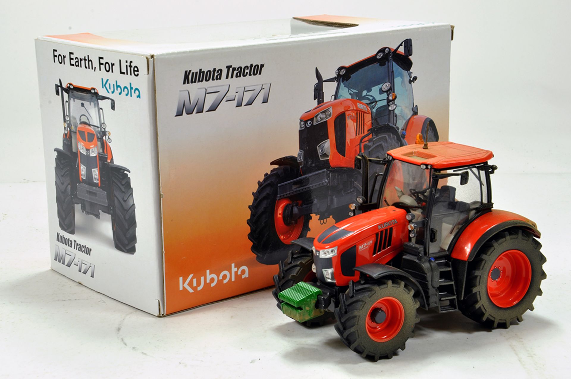 Universal Hobbies 1/32 Farm Issue comprising Kubota M7-171 Tractor. Model has been converted /