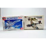 Revell 1/72 Plastic Aircraft Kit comprising Horsa Invasion Glider plus Airfix Flanker Sukhoi. Vendor