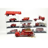 Quanity of Diecast Fire Engine models plus Danbury Mint issues. Generally F to VG. Some damage on