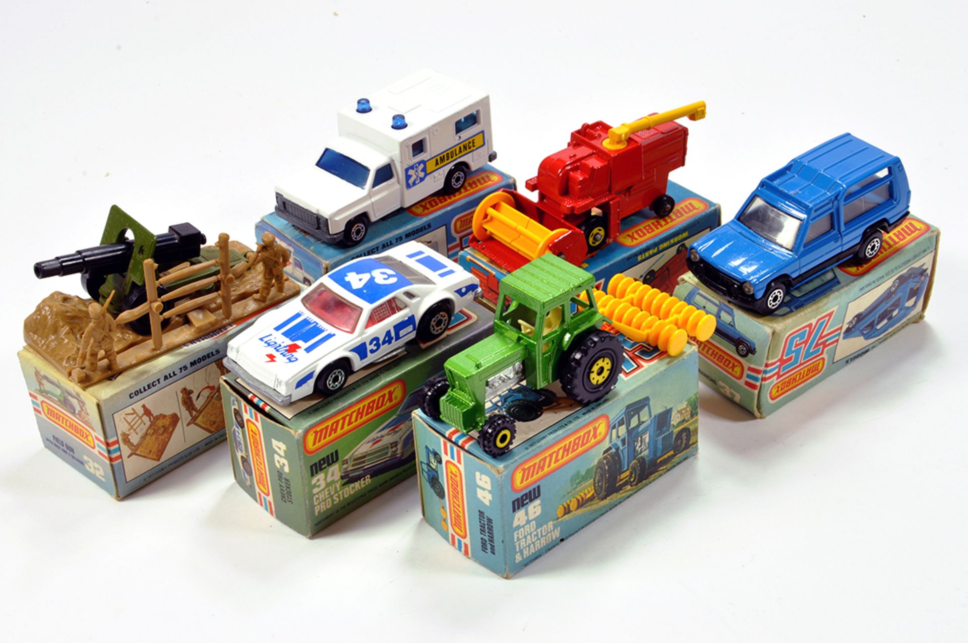 Group of Assorted Matchbox Models, generally E to NM in Boxes. (6)