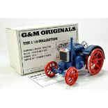 G&M Originals 1/16 Farm Issue comprising Marshall Model 18/30 Tractor. Special Handbuilt Model.