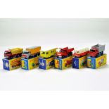 A quality selection of Matchbox Regular wheels comprising No. 47 Container Truck, No. 23 Caravan,