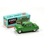 Corgi No. 200M Ford Consul Saloon with green body, silver trim and flat spun hubs. E to NM in