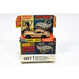 Corgi No. 261 James Bond Aston Martin DB5 Goldfinger issue with gold body, red interior, figures and