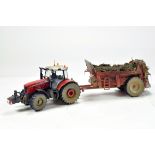 Britains 1/32 Farm Issue comprising Massey Ferguson 7480 Tractor and NC Manure Spreader. Models have