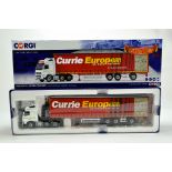 Corgi 1/50 Diecast Truck Issue Comprising No. CC14040 Volvo FH Super Trailer in livery of Currie