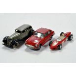 Trio of Diecast Car Issues comprising Early Post War Dinky Vauxhall, Corgi MGB GT and Ferrari F1.