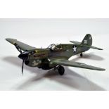 Handbuilt Plastic Impressive Aircraft Model comprising Curtiss P40E Kittyhawk.