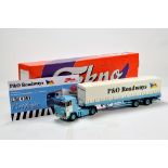 Tekno 1/50 Diecast Truck Issue Comprising Scania 111 Curtain Trailer in livery of P&O Roadways.