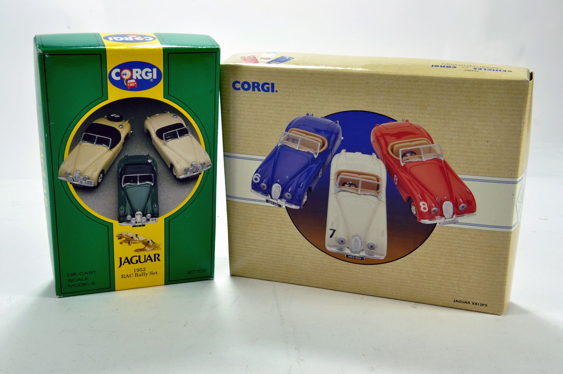 Duo of Corgi Diecast Sports Car Presentation Sets. NM in Boxes. (2)