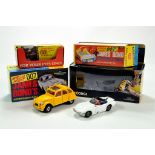 James Bond Corgi Diecast Comprising 50th Anniversary Gold Finger Aston Martin, Citroen 2CV and