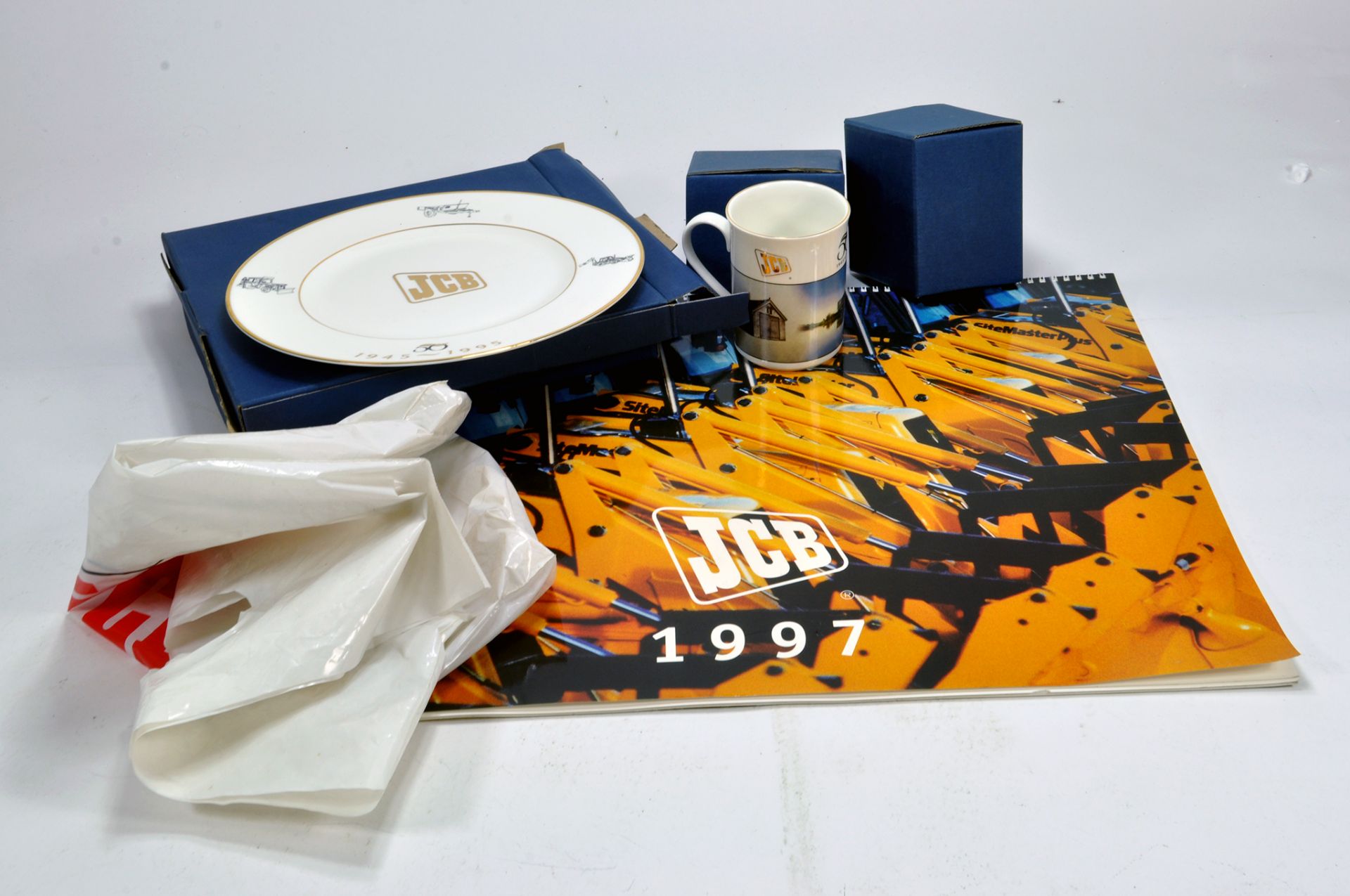 Assortment of JCB Sales and Promotional paraphenalia.