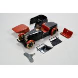 Meccano Constructor Car No. 1 comprising Open Top Black Issue Sports Car with accessories to adapt