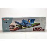 Corgi 1/50 diecast truck issue comprising Heavy Haulage No. 12002 MAN King Trailer and Crusher