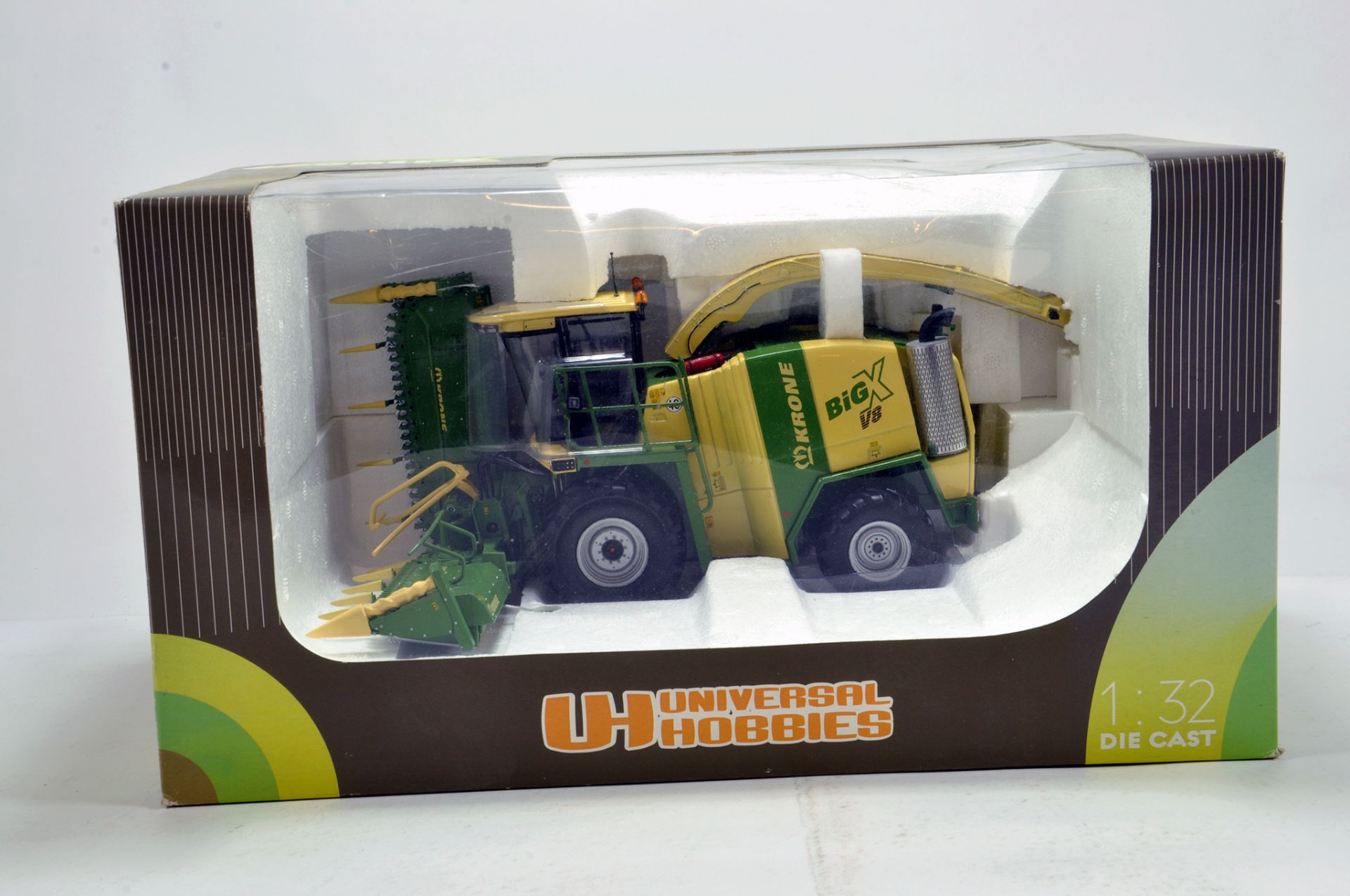 Universal Hobbies 1/32 farm issue comprising Krone Big X Forage Harvester. NM to M in Box.