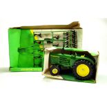 Ertl 1/16 Farm issue duo comprising John Deere 5020 Tractor plus Cultivator. E in Boxes. (2)