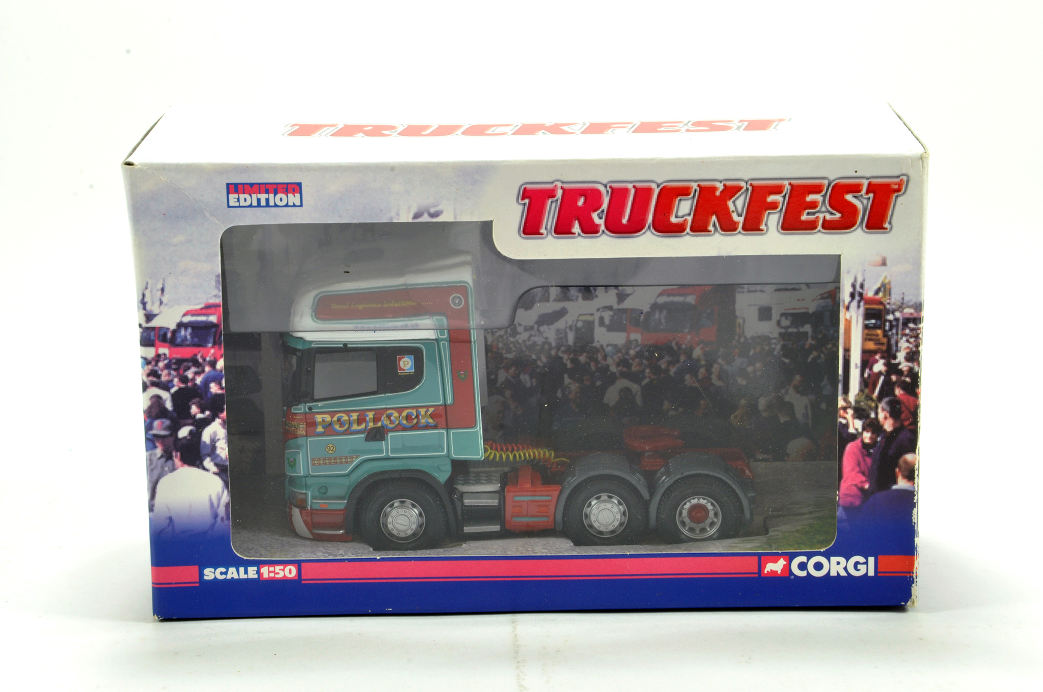 Corgi 1/50 Diecast Truck Issue Comprising Truckfest No. CC13704 Scania R in livery of Pollock. E