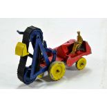 Condon Original Muir-Hill Bucket Loader finished in blue, red and yellow. Original rubber belt.