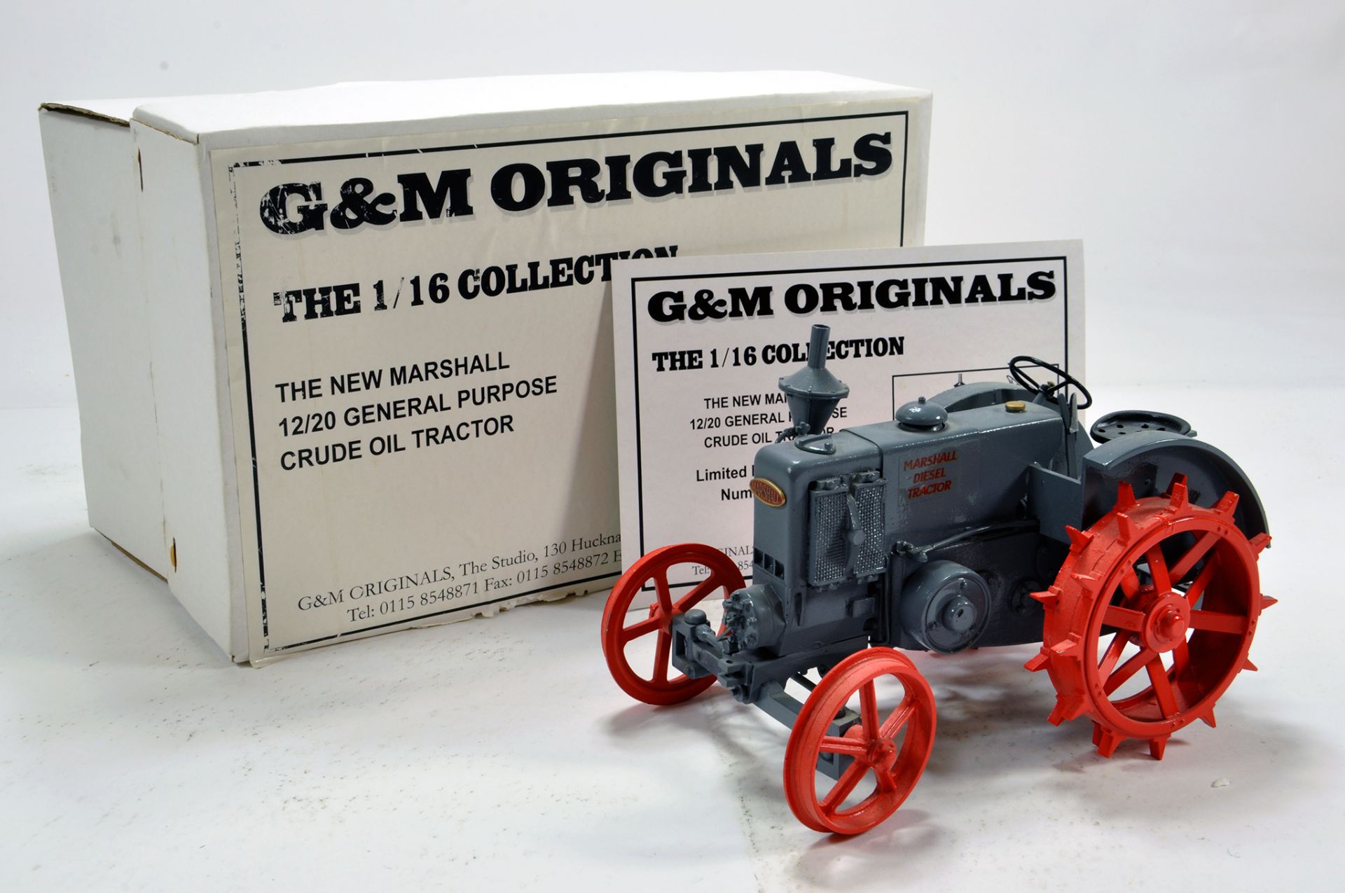 G&M Originals 1/16 Hand Built Issue comprising Marshall 12/20 Tractor on Metal Wheels. Limited