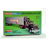 Monogram 1/32 Snap Tite Plastic Model Kit comprising Chevy Bison Truck and Van. Appears Complete.