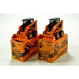NZG 1/35 diecast duo comprising No. 196 Case Uni Loader (Skid Steer). E to NM in Boxes. (2)