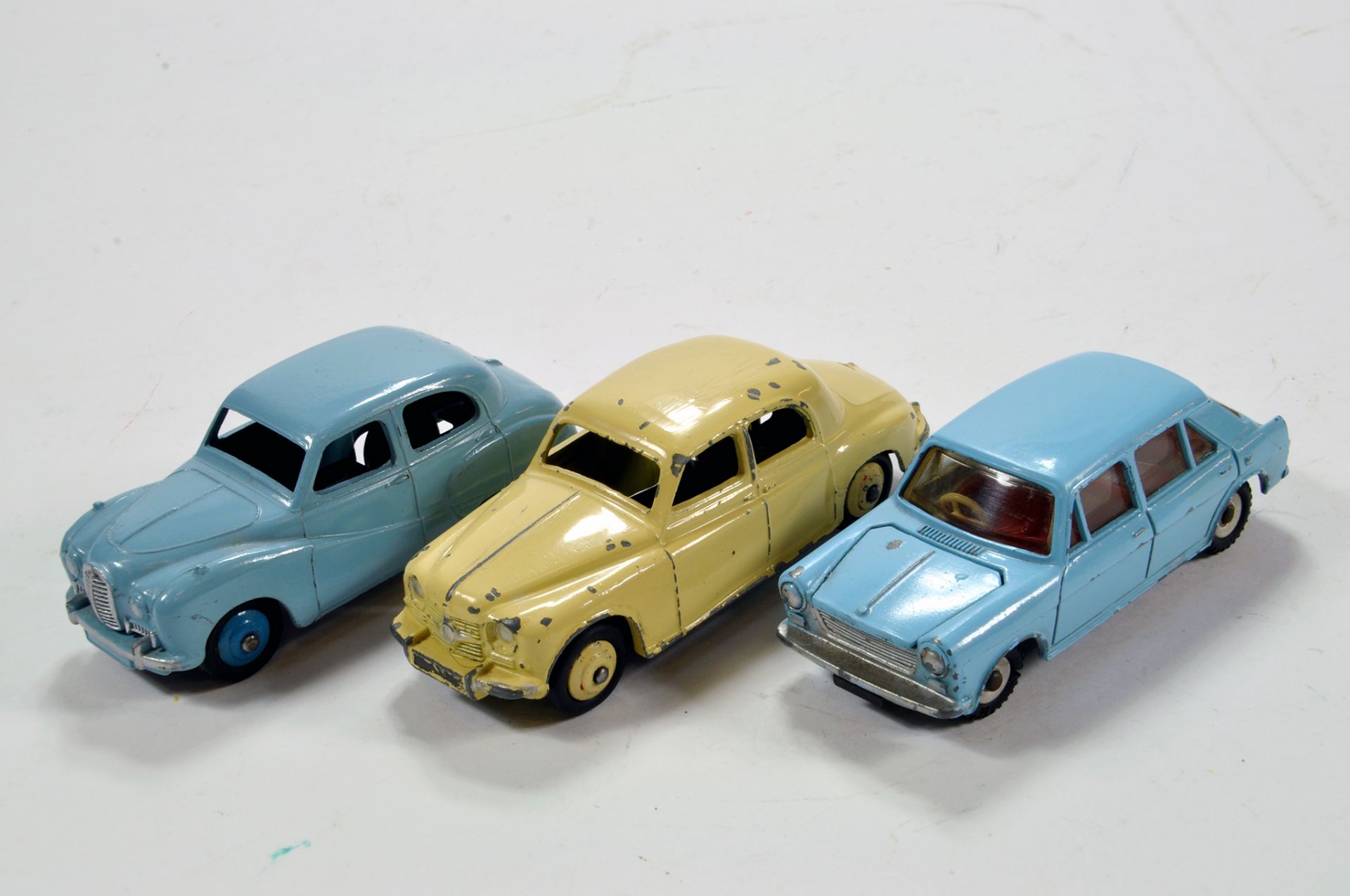 Dinky Trio of Diecast Car Issues comprising Morris 1100, Rover 75 and Austin Somerset. Generally F