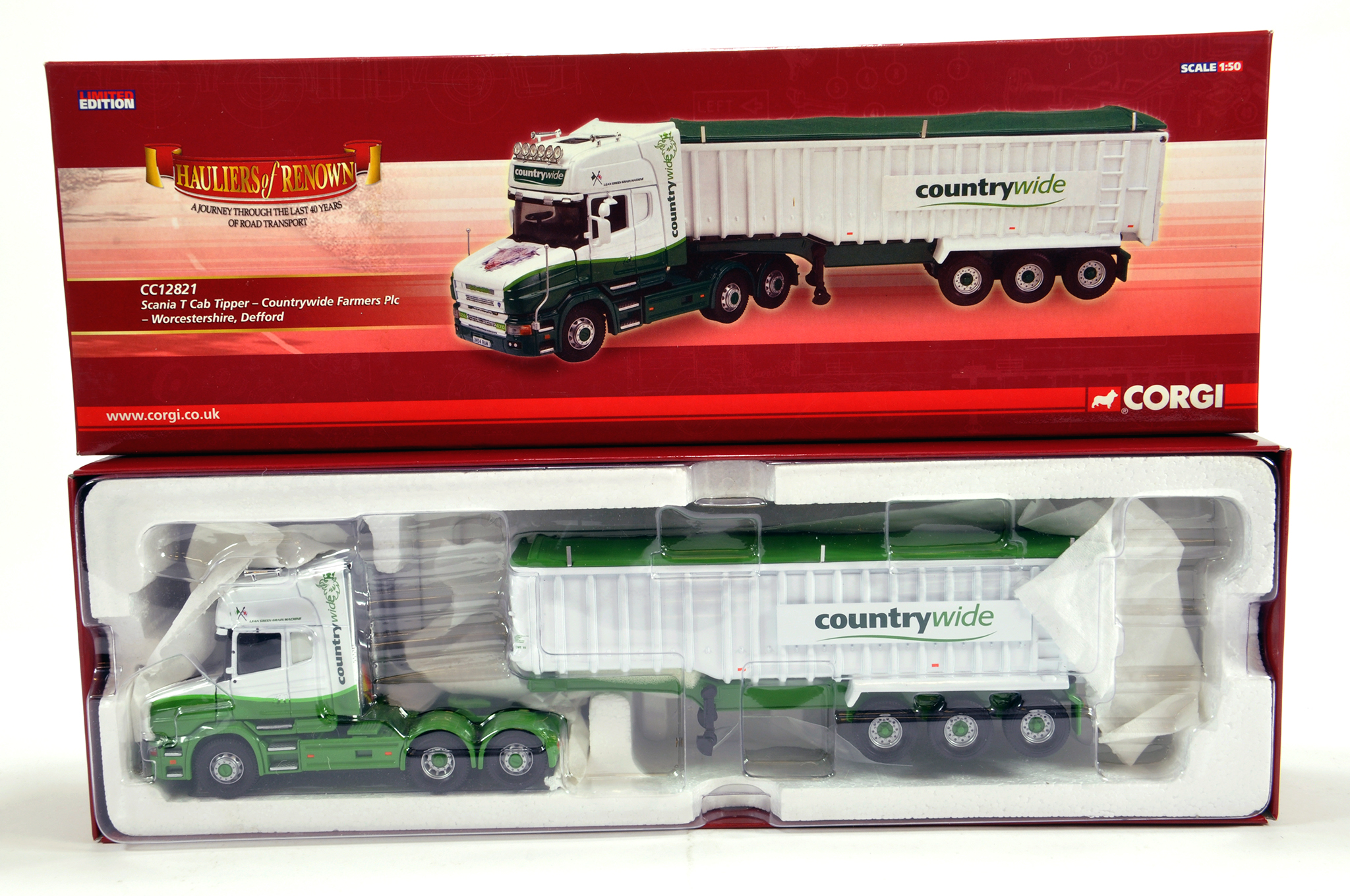 Corgi 1/50 Diecast Truck Issue Comprising No. CC12821 Scania T Cab Tipper in livery of Countrywide