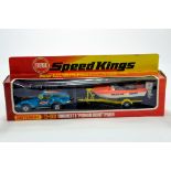 Matchbox Speedkings No. K58 Corvette Power Boat gift pack containing Corvette Caper Cart and