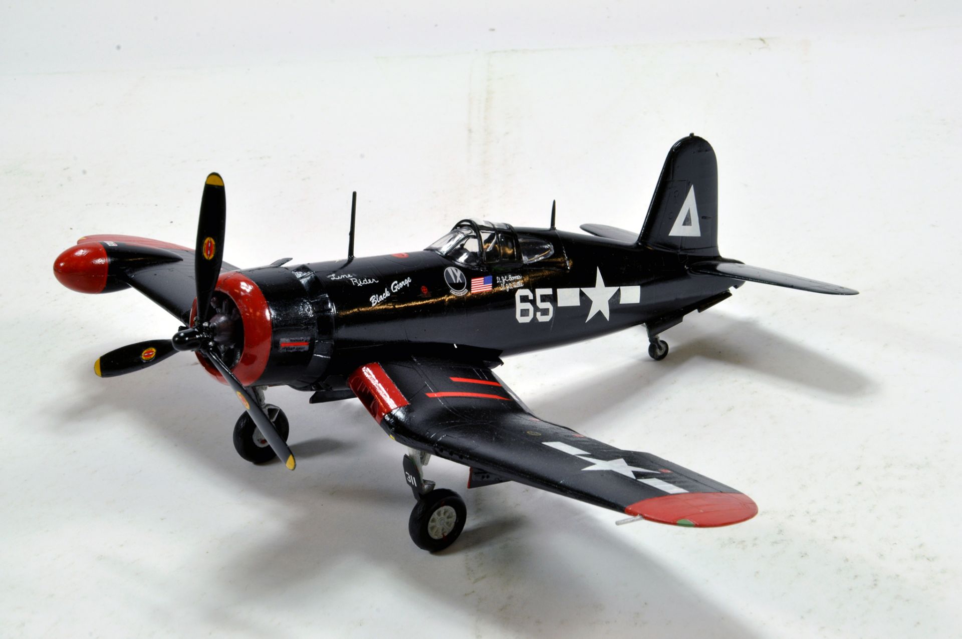 Handbuilt Plastic Impressive Aircraft Model comprising Black George Lime Rider.