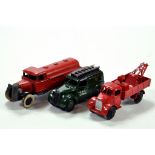 Dinky Trio of Diecast Commercial Issues comprising Telephone Service Van, Petrol Tanker and