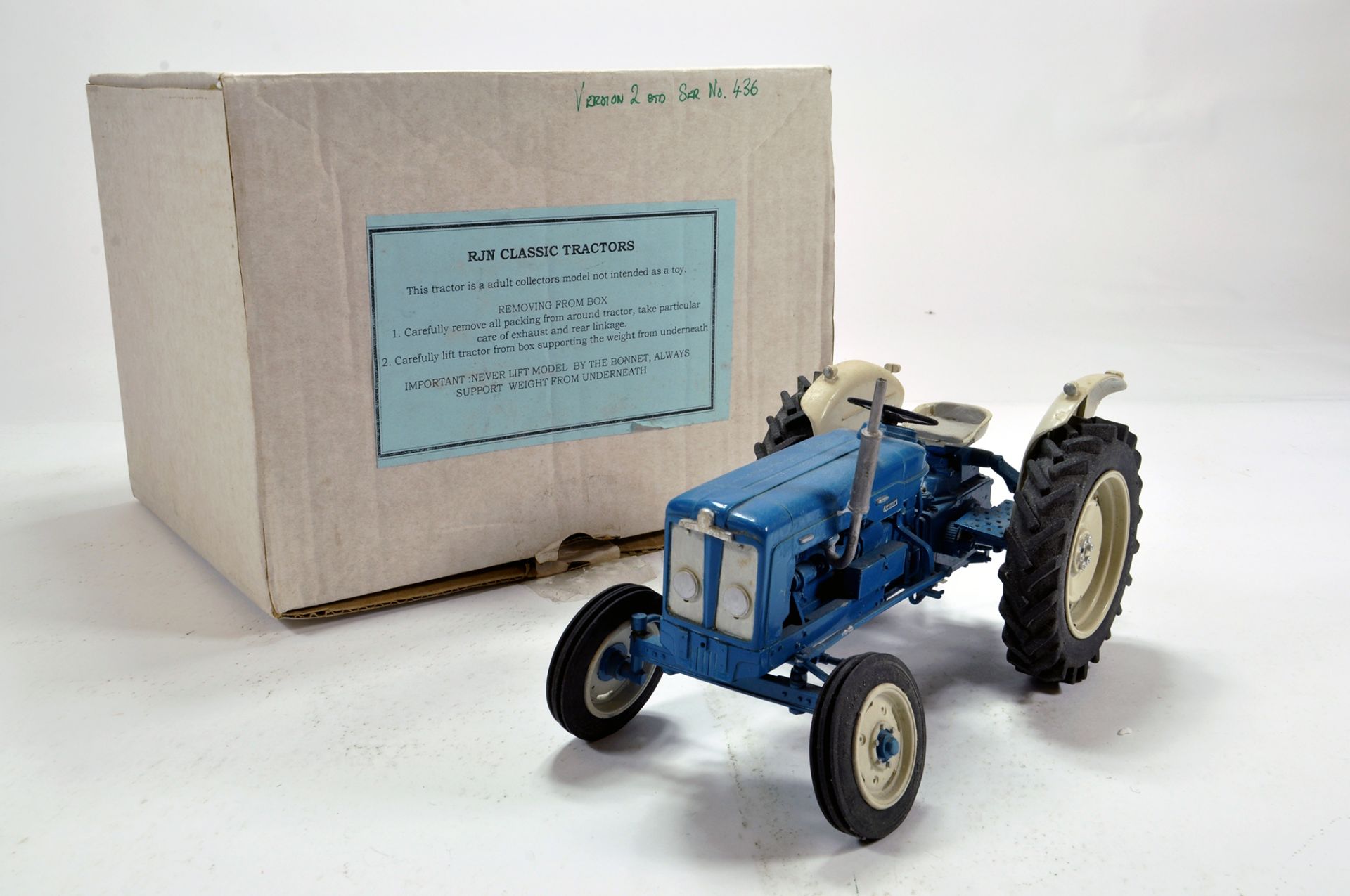 RJN Classic Tractors 1/16 Hand Built Fordson New Performance Tractor. Some attention needed hence F.