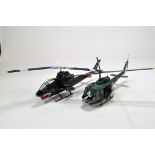 Handbuilt Plastic Impressive Aircraft Model comprising Army Helicopter Duo. (2)