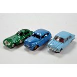 Dinky Trio of Diecast Car Issues comprising Triumph 1300, Bristol 450 and Vanguard. Generally F to