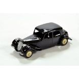 French Dinky No. 24n Citroen 11BL in black with crean convex hubs. Lovely E to NM example.