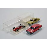 Trio of Politoys Diecast models including Mercedes and others. E to NM with boxes. (3)