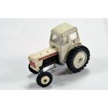 Dinky David Brown 990 Tractor. White with Dark Brown Engine, Lacking exhaust hence F to G.