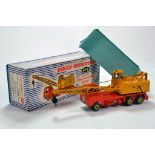 Dinky No. 972 Camion-Grue Coles Mobile Crane comprising orange body, dark yellow crane ballast and