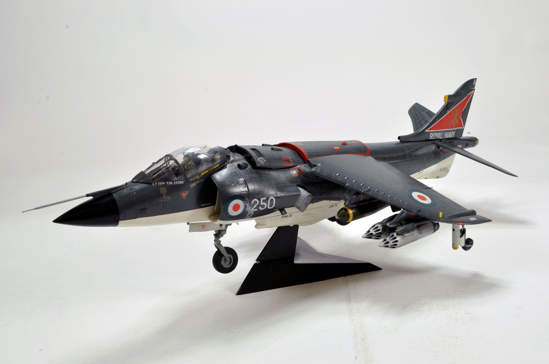 Handbuilt Plastic Impressive Aircraft Model comprising Royal Navy Harrier.