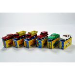 An assortment of Matchbox 1-75 comprising No. 24 Rolls Royce, 70 Grit Truck x 2, 35 Snow Trac, 53