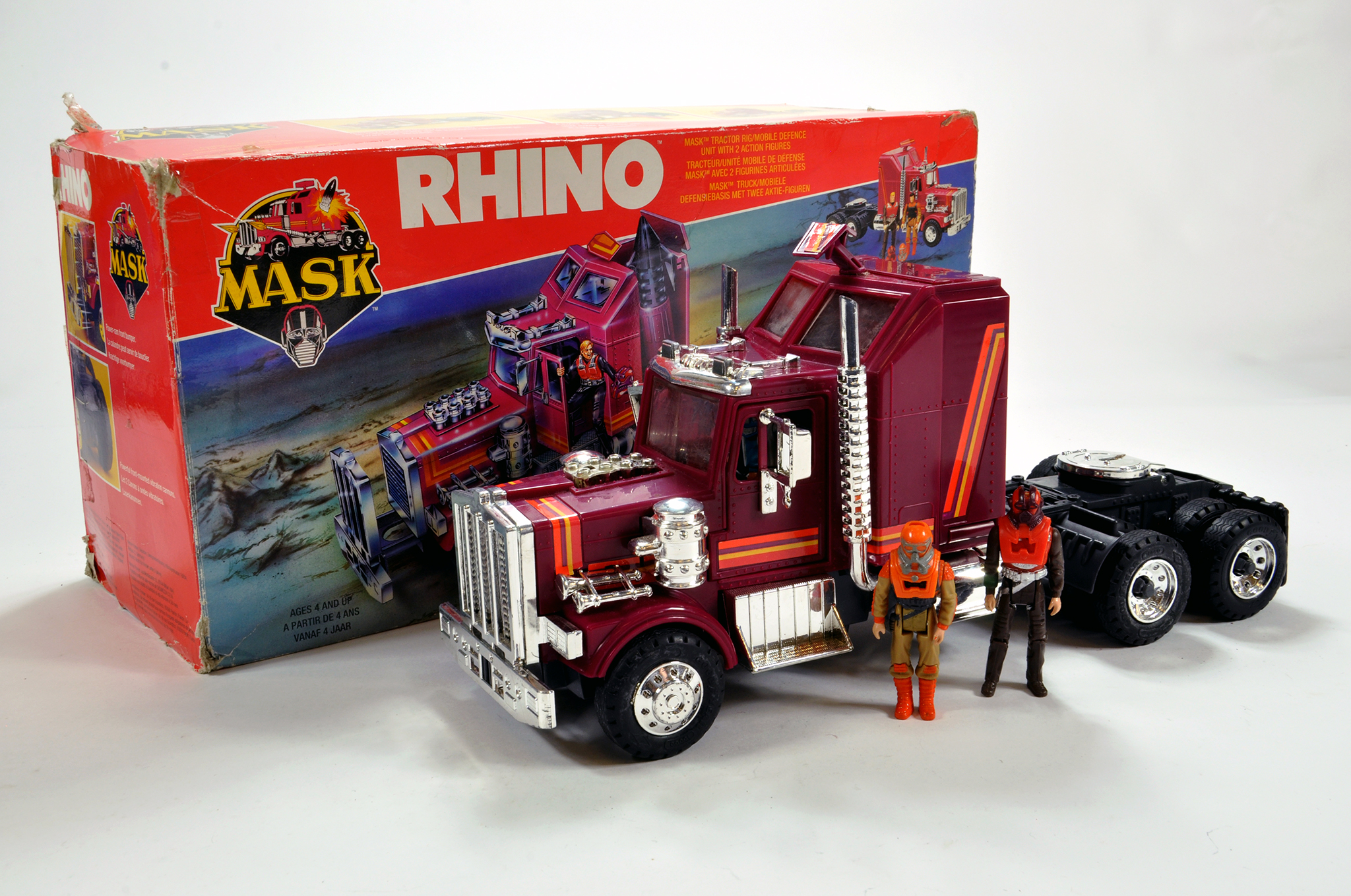 Original Kenner MASK Rhino issue complete with inner packaging. E in G Box.